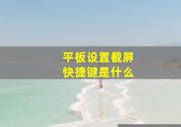 平板设置截屏快捷键是什么