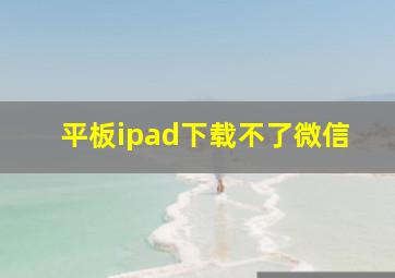 平板ipad下载不了微信