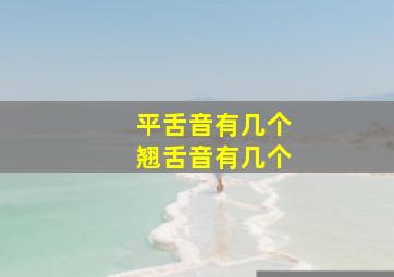 平舌音有几个翘舌音有几个