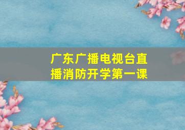 广东广播电视台直播消防开学第一课