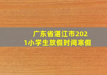 广东省湛江市2021小学生放假时间寒假