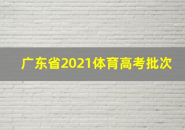 广东省2021体育高考批次