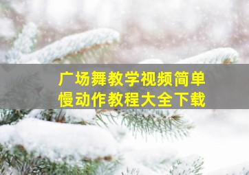 广场舞教学视频简单慢动作教程大全下载