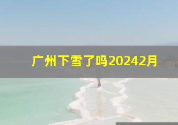 广州下雪了吗20242月