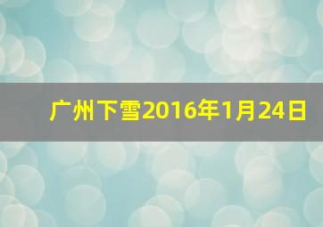 广州下雪2016年1月24日