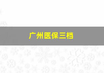 广州医保三档