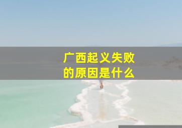 广西起义失败的原因是什么