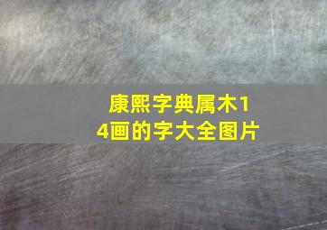 康熙字典属木14画的字大全图片