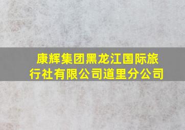 康辉集团黑龙江国际旅行社有限公司道里分公司