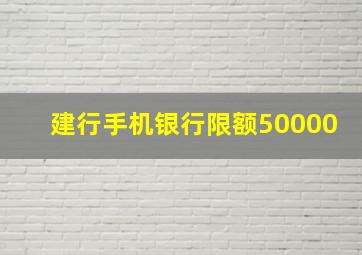 建行手机银行限额50000