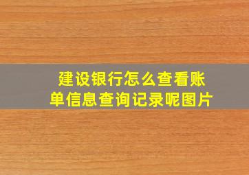 建设银行怎么查看账单信息查询记录呢图片