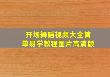 开场舞蹈视频大全简单易学教程图片高清版