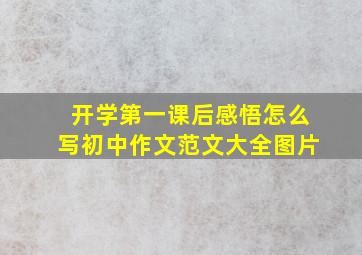 开学第一课后感悟怎么写初中作文范文大全图片