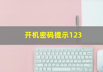 开机密码提示123