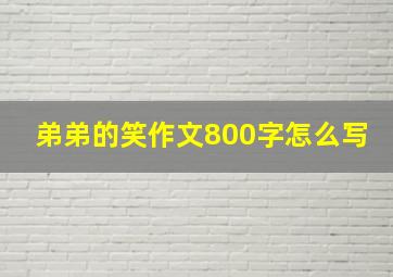 弟弟的笑作文800字怎么写