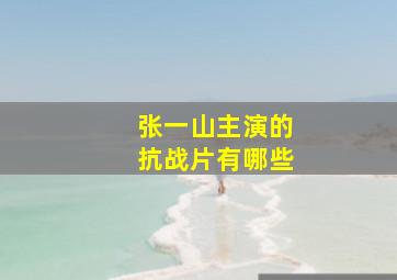 张一山主演的抗战片有哪些