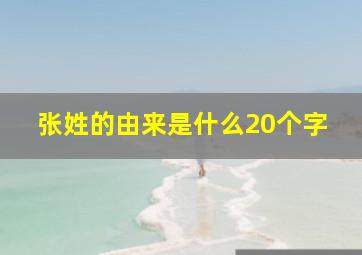 张姓的由来是什么20个字