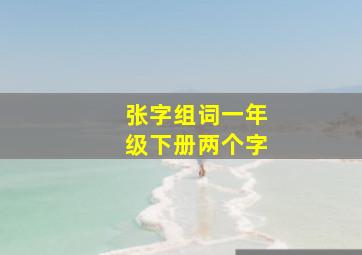 张字组词一年级下册两个字