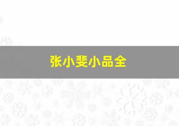 张小斐小品全