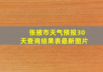 张掖市天气预报30天查询结果表最新图片