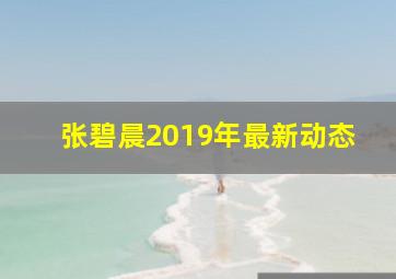 张碧晨2019年最新动态