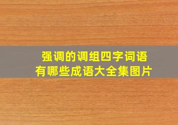 强调的调组四字词语有哪些成语大全集图片