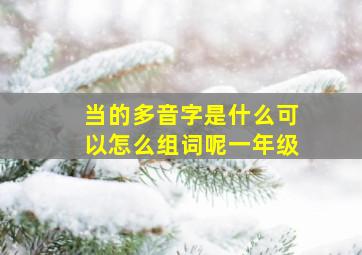 当的多音字是什么可以怎么组词呢一年级