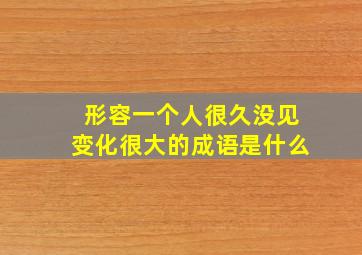 形容一个人很久没见变化很大的成语是什么