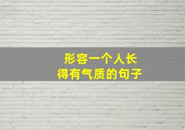 形容一个人长得有气质的句子