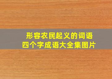 形容农民起义的词语四个字成语大全集图片