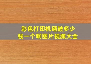 彩色打印机硒鼓多少钱一个啊图片视频大全