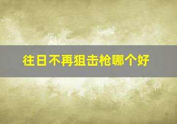 往日不再狙击枪哪个好