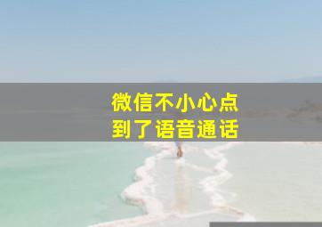 微信不小心点到了语音通话