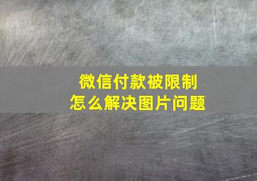 微信付款被限制怎么解决图片问题