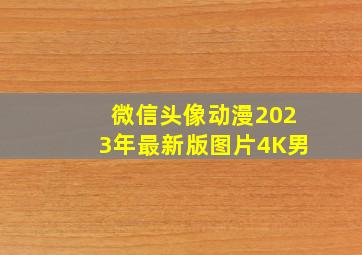 微信头像动漫2023年最新版图片4K男