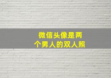 微信头像是两个男人的双人照