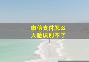 微信支付怎么人脸识别不了