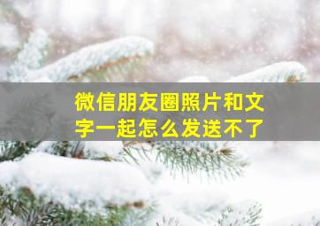 微信朋友圈照片和文字一起怎么发送不了