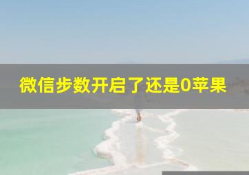 微信步数开启了还是0苹果