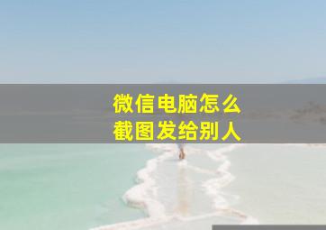 微信电脑怎么截图发给别人