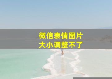 微信表情图片大小调整不了