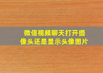 微信视频聊天打开摄像头还是显示头像图片