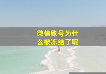 微信账号为什么被冻结了呢