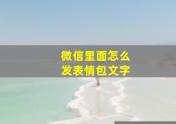 微信里面怎么发表情包文字