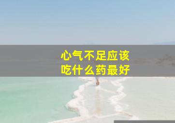 心气不足应该吃什么药最好