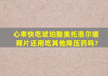 心率快吃琥珀酸美托洛尔缓释片还用吃其他降压药吗?