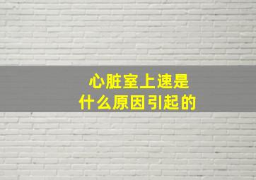 心脏室上速是什么原因引起的