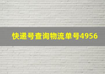 快递号查询物流单号4956