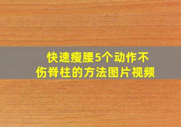 快速瘦腰5个动作不伤脊柱的方法图片视频