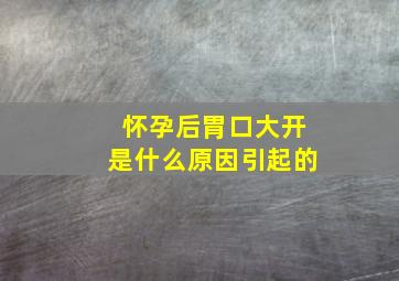 怀孕后胃口大开是什么原因引起的